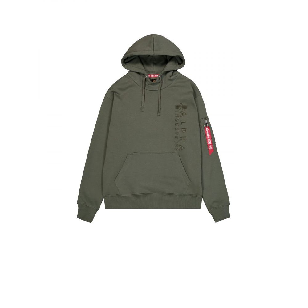Mikina Embroidery Hoodie - Dark Olive - Alpha Industries