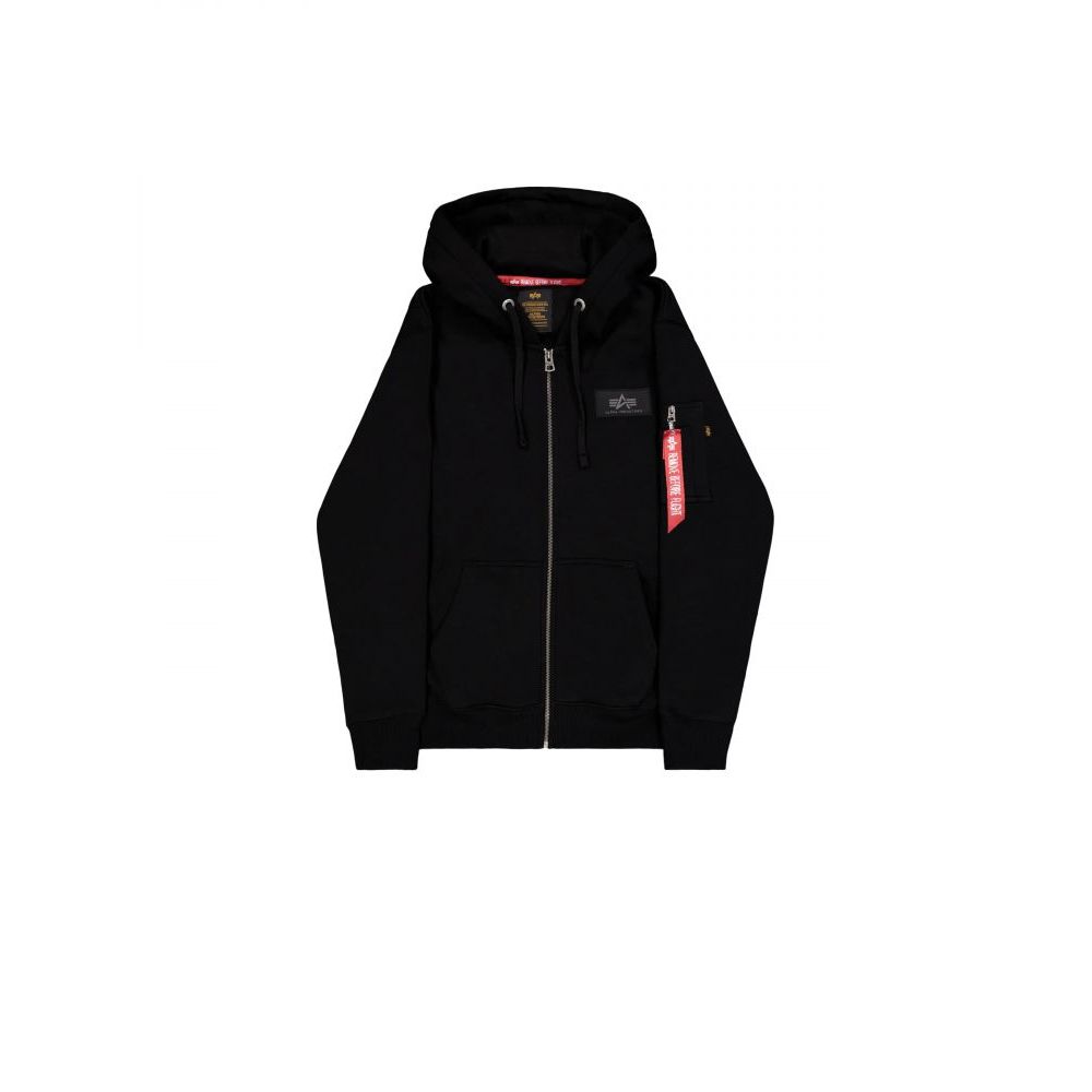 Mikina Backprint Zip Hoodie - černá - Alpha Industries