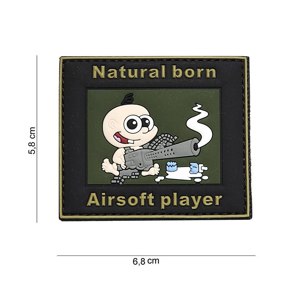 Nášivka PVC Natural born Airsoft player - 101. INC