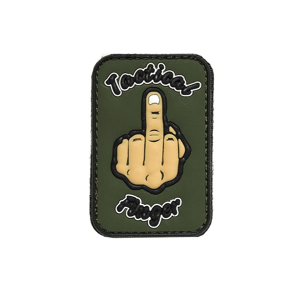 Nášivka PVC Tactical finger - zelená - 101. INC